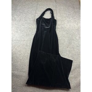 VTG Zum Zum By Niki Lavis Velvet Maxi Dress Gown Long Slit Old Money Women's 3-4